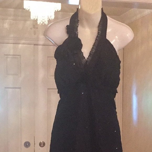 Vtg inspired lookBlack sleeveless evening dress - Picture 3 of 8